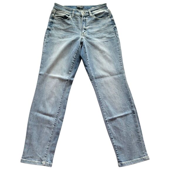 Judy Blue Boyfriend Denim Jeans Mid Rise Waist Stretchy Cotton Blend Size 3 / 26 - Picture 2 of 8